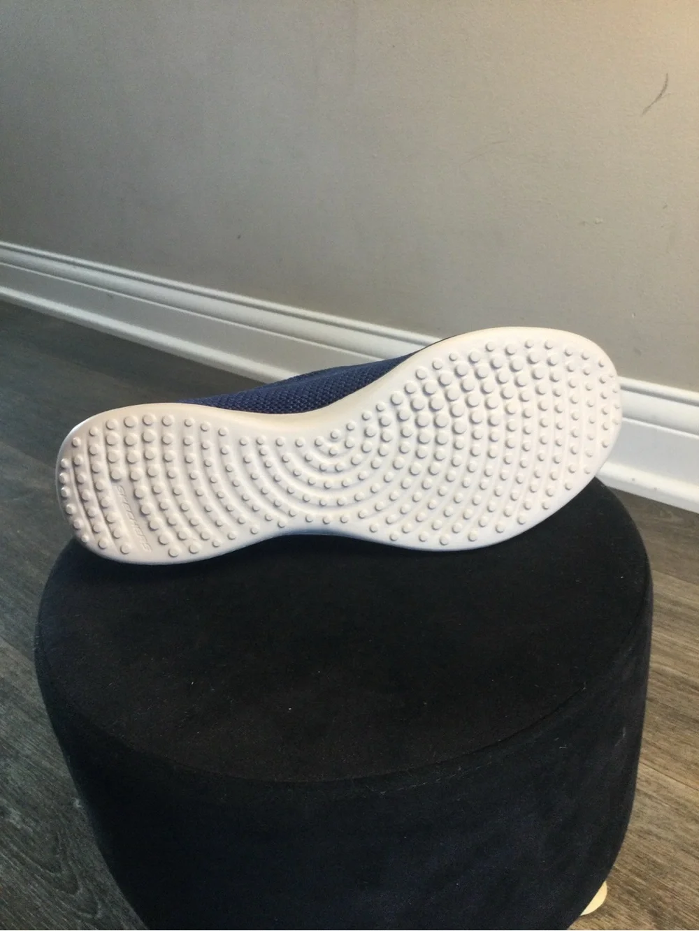 Skechers Blue Knit Slip-On Walking Shoe